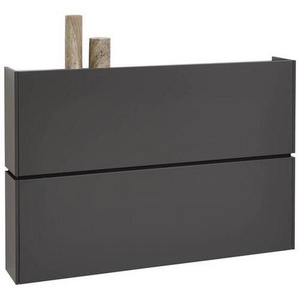 Voleo Hängeschuhschrank, Graphit, Holzwerkstoff, 140x93x22 cm, Typenauswahl, Beimöbel erhältlich, hängend, Garderobe, Schuhaufbewahrung, Schuhschränke