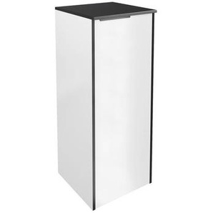 Voleo Midischrank Stella, Schwarz, Weiß, Glas, 2 Fächer, 32.8x82.2x33 cm, Made in Germany, hängend, Badezimmer, Badmöbelsets & -serien, Badmöbel-Serien