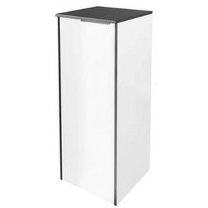 Voleo Midischrank Stella, Schwarz, Weiß, Glas, 2 Fächer, 32.8x82.2x33 cm, Made in Germany, hängend, Badezimmer, Badmöbelsets & -serien, Badmöbel-Serien