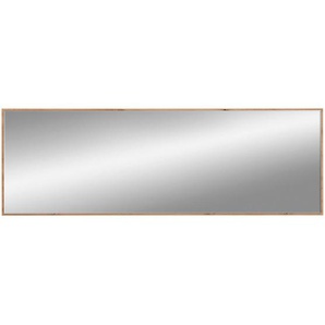 Voleo Wandspiegel, Eiche Artisan, Glas, Holzwerkstoff, rechteckig, 180x60x2 cm, Facettenschliff, waagrecht montierbar, Spiegel, Wandspiegel