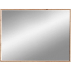 Voleo Wandspiegel, Glas, Holzwerkstoff, rechteckig, 80x60x2 cm, Facettenschliff, in verschiedenen Größen erhältlich, waagrecht montierbar, Spiegel, Wandspiegel