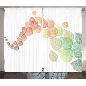 Rustikaler Vorhang, Fliegende Blätter Kunst, Fallen, Mehrfarbig