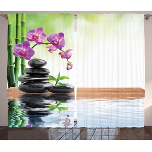 Rustikaler Vorhang, Spa Spring Water Gesundheit, asiatisch, Mehrfarbig