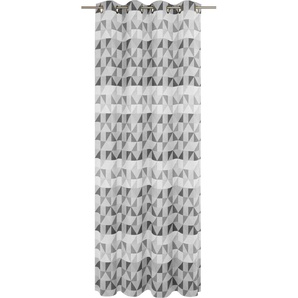 Vorhang WIRTH Berlare Gardinen Gr. 345 cm, Ösen, 132 cm, grau (dunkelgrau) Ösen nach Maß