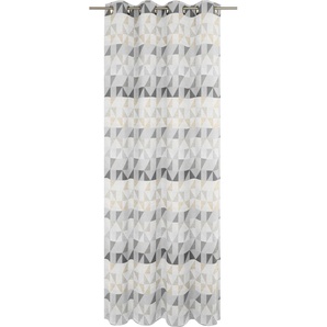 Vorhang WIRTH Berlare Gardinen Gr. 345 cm, Ösen, 132 cm, grau (hellgrau) Ösen nach Maß