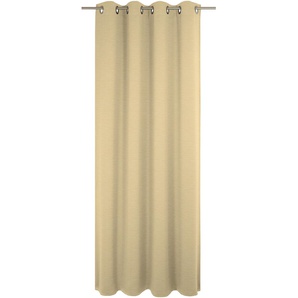 Vorhang WIRTH Trondheim B Gardinen Gr. 335 cm, Ösen, 132 cm, beige Ösen nach Maß