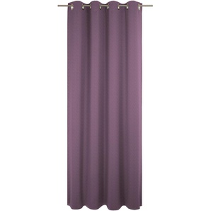 Vorhang WIRTH Uni Collection Gardinen Gr. 285 cm, Ösen, 142 cm, lila (aubergine) Ösen nach Maß