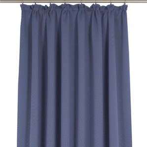 Vorhang WIRTH Uni Collection Gardinen Gr. 335 cm, Kräuselband, 142 cm, blau (royalblau) Kräuselband nach Maß