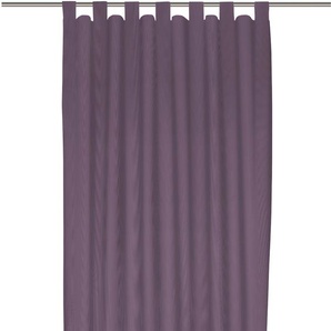 Vorhang WIRTH Uni Collection Gardinen Gr. 335 cm, Schlaufen, 142 cm, lila (aubergine) Schlaufen nach Maß