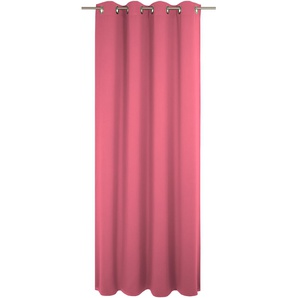 Vorhang WIRTH Uni Collection Gardinen Gr. 355 cm, Ösen, 142 cm, pink Ösen nach Maß