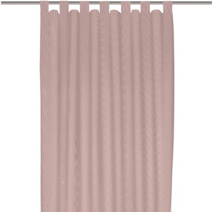Vorhang WIRTH Uni Collection Gardinen Gr. 395 cm, Schlaufen, 142 cm, rosa Schlaufen nach Maß