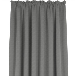 Vorhang WIRTH Uni Collection light Gardinen Gr. 395 cm, Kräuselband, 142 cm, grau (dunkelgrau) Kräuselband nach Maß