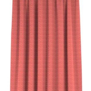 Vorhang WIRTH Uni Collection light Gardinen Gr. 405 cm, Kräuselband, 142 cm, rot Kräuselband nach Maß