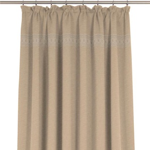 Vorhang WIRTH Wiessee Gardinen Gr. 395 cm, Kräuselband, 150 cm, beige (natur) Kräuselband nach Maß