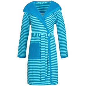 Vossen Bademantel Striped Hoody, Blau, Textil, Uni, Gr. XS, female, ISO 9001, Fkt, Made in Austria, Oeko-Tex® Standard 100, besonders flauschig, hochwertige Qualität, Badtextilien, Bademäntel