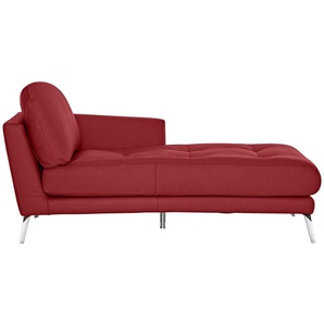 W.SCHILLIG Chaiselongue softy, mit dekorativer Heftung im Sitz, Füße Chrom glänzend