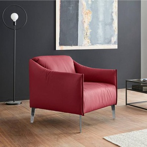 W.SCHILLIG Cocktailsessel sally Designsessel, Loungesessel, mit Metall-Winkelfüßen in Chrom glänzend