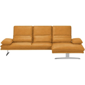 W.SCHILLIG Ecksofa aus Mikrofaser Broadway ¦ orange ¦ Maße (cm): B: 291 H: 94 T: 164