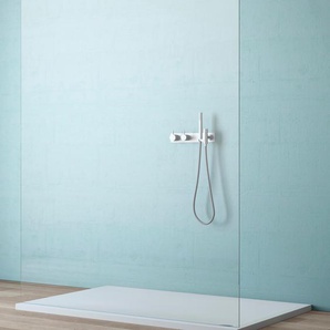 Walk-in-Dusche MAW BY GEO AW002 Duschwände Gr. B/H: 140 cm x 200 cm, beidseitig montierbar, mit Antikalk-Versiegelung, silberfarben Duschen Breite 140 cm