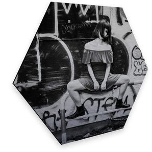 Wall-Art Bild Japan Streetstyle Graffiti, Metallposter modern