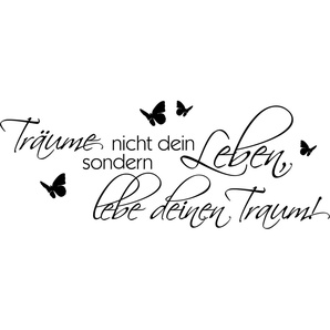 Wall-Art Wandspruch Spruch Träume nicht Dein Leben, selbstklebend, entfernbar