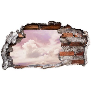 Wall-Art Wandtattoo Lila Wolken Sticker 3D Himmel (1 St), selbstklebend, entfernbar