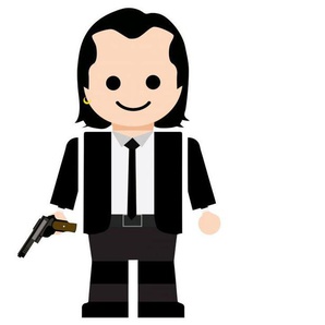 Wall-Art Wandtattoo Pulp Fiction Vincent Vega (1 St), selbstklebend, entfernbar