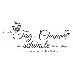 Wall-Art Wandtattoo Schriftzug Gib jedem Tag die Chance, selbstklebend, entfernbar