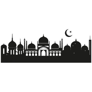 Wall-Art Wandtattoo Skyline Islamische Stadt 120cm (1 St), selbstklebend, entfernbar