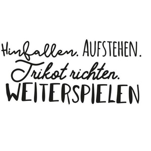 Wall-Art Wandtattoo Spruch Hinfallen und Weiterspielen (1 St), selbstklebend, entfernbar