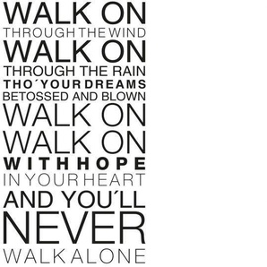 Wall-Art Wandtattoo You will never walk alone (Set, 1 St), selbstklebend, entfernbar