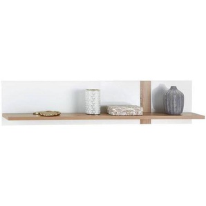 Xxxl Wandboard, Weiß, Eiche, Metall, Kunststoff, Holzwerkstoff, 140x29.6x21.9 cm, Made in EU, Wohnzimmer, Regale, Wandboards