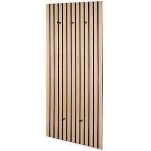 Wandgarderobe Caluma | holzfarben | Holzwerkstoff, Filz | 50 cm | 125 cm | 7 cm |