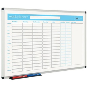 Wandmontiertes Planer-Whiteboard, 60 cm H x 90 cm B