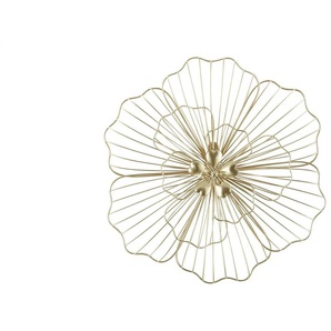 HOME STORY Wandobjekt Blume - gold - Metall - 33,7 cm - 35,6 cm - 5,7 cm | Möbel Kraft