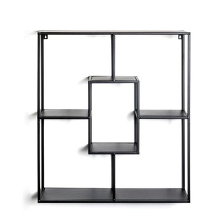 Xxxl Wandregal, Schwarz, Metall, 60x70x18 cm, Typenauswahl, Wohnzimmer, Regale, Wandregale