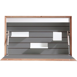 Wandsekretär MÜLLER SMALL LIVING FLATBOX Sekretäre Gr. B/H/T: 71,7 cm x 43,1 cm x 57 cm, Technik-Paket 1, grau (anthrazit mit birkenkante) wahlweise LED Beleuchtung Touch-Funktion oder AnAus-Schalter