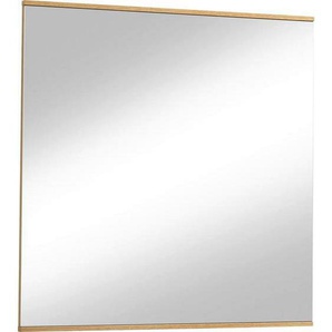 Wandspiegel, Glas, Eiche, massiv, quadratisch, 82x82x2.1 cm, Spiegel, Wandspiegel