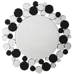 Rahmenspiegel Levi (Durchmesser: 60 cm, Schwarz, Metall)