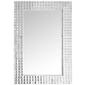 Wandspiegel, Silber, Metall, Glas, rechteckig, 60x90x4 cm, Spiegel, Wandspiegel