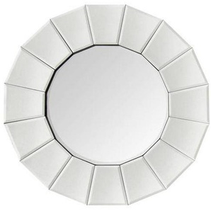Wandspiegel, Silber, Metall, Glas, rund, 60x60x3 cm, Spiegel, Wandspiegel