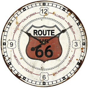 Wanduhr Route 66 | beige | MDF | [58.0] |