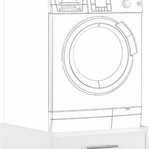 Waschmaschinenumbauschrank IMPULS KÜCHEN Valencia, Breite/Höhe: 64/61,5 cm, mit Soft-Close Schränke Gr. B/H/T: 64 cm x 61,5 cm x 68,5 cm, weiß Zubehör für Waschmaschinen mit Schubkasten, Auszug, Auflagen Wäschekorb