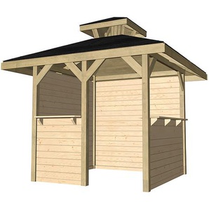 WEKA Holzpavillon mit Tresen, 21 mm Wandstärke