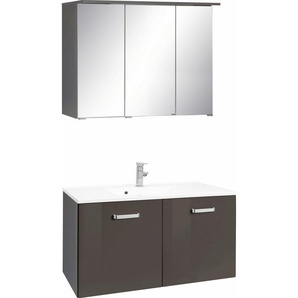 welltime Badmöbel-Set Ravenna, (2-St), Breite 90 cm, Spiegelschrank und Waschtisch