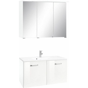 welltime Badmöbel-Set Ravenna, (2-St), Breite 90 cm, Spiegelschrank und Waschtisch