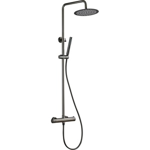 welltime Duschsystem Sanddorn, Höhe 135 cm, 1 Strahlart(en), Set, Überkopfbrause, Regendusche Wellnessdusche in verschiedenen Farben