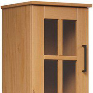 welltime Hochschrank Ulea (1-St) Badschrank aus Massivholz mit Schubkasten - Maße (B/T/H) 33/30/180 cm