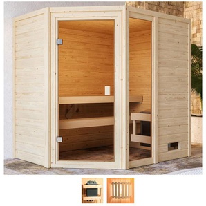 WELLTIME Sauna Josie Saunen ohne Ofen beige (naturbelassen) Saunen