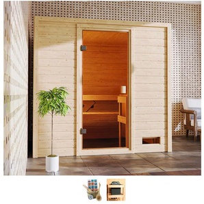 WELLTIME Sauna Ricky Saunen ohne Ofen beige (naturbelassen) Saunen